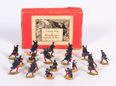 Lot de dix neuf figurines en plomb moulé...