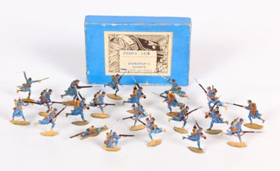 Lot de vingt une figurines en plomb moulé...