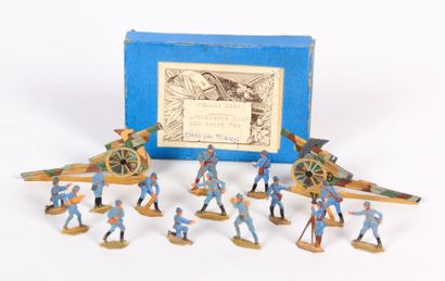Lot de seize figurines en plomb moulé peint...
