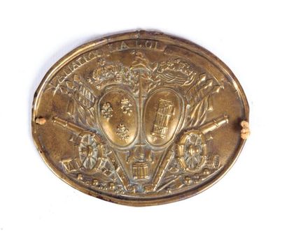 Plaque de giberne de forme ovale 