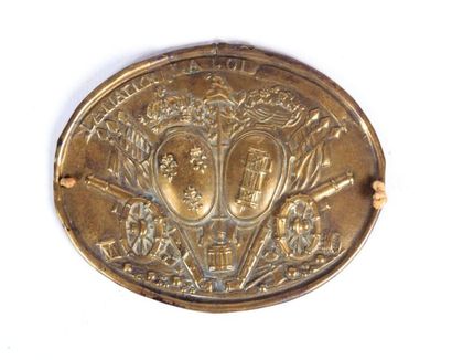 Plaque de giberne de forme ovale 