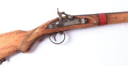Fusil de traite à percussion, cal 16 mm environ,...