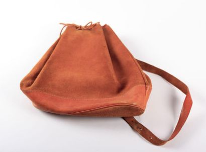 Sac à dos de chasseur en cuir fauve