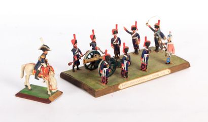 soldats de plomb ; ensemble de onze personnages...