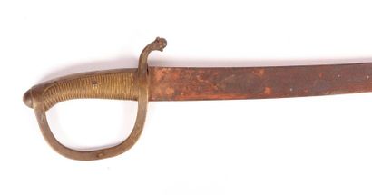 Sabre briquet, poignée à trente-six torons,...