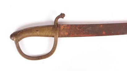 Sabre briquet, poignée à trente-six torons,...