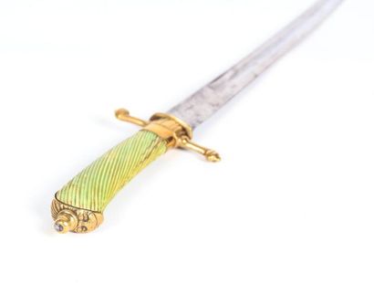 Dague de chasse - lame courbe de 48,5 cm...