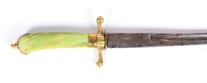 Dague de chasse - lame courbe de 48,5 cm...