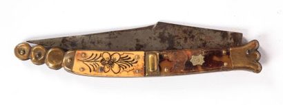 Navaja espagnol XIXème siècle (1890), plaquettes...