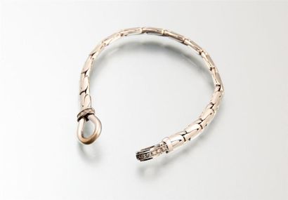 Bracelet en or gris 750 millièmes, à maille...