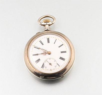 Montre de gousset en argent, le cadran de...