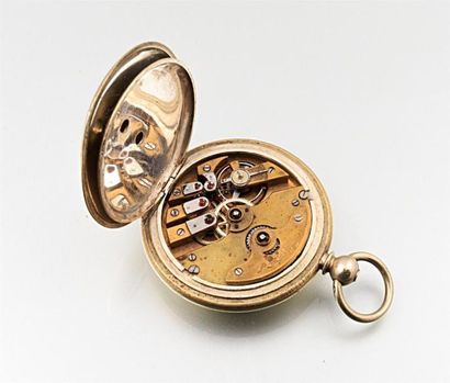 Montre de gousset en argent, me cadran émail...