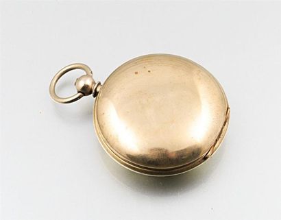 Montre de gousset en argent, me cadran émail...