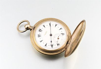Montre de gousset en argent, me cadran émail...