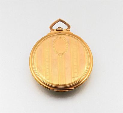Montre de gousset en or, le cadran champagne...