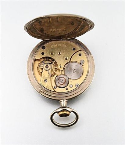 Montre de gousset Omega en métal argenté,...