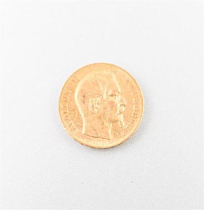 Une pièce de 20 Frcs or Napoléon III, année...