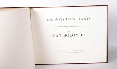 SOLOMBRE Jean - Les mots incroyants - Paris...