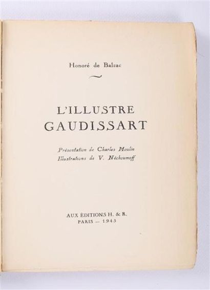 BALZAC Honoré de - L'Illustre Gaudissart...