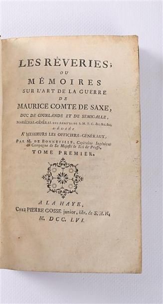MAURICE Comte de Saxe - Les rêveries ou mémoires...