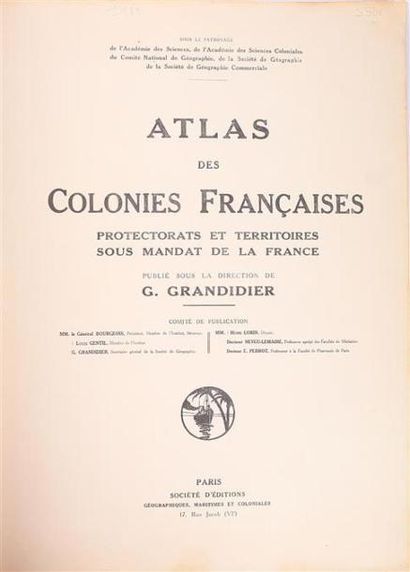GRANDIDIER G. - Atlas des colonies françaises,...