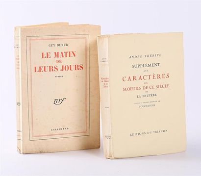 Lot de deux ouvrages : 
- THERIVE André -...