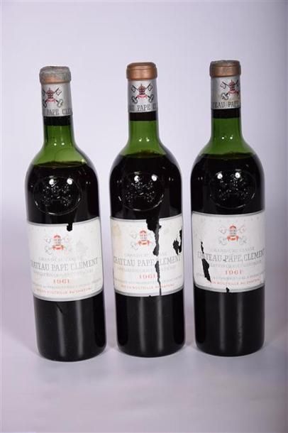 3 Blles	CH. PAPE CLÉMENT	Graves GCC	1961
	Et....