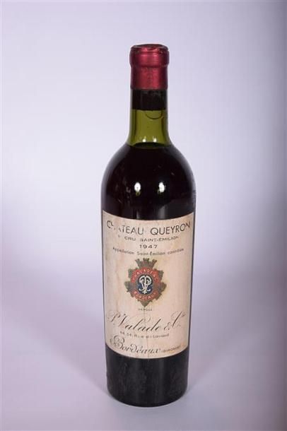 1 Blle	CH. QUEYRON	St Emilion mise nég.	1947
	Et....
