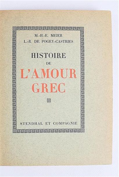 MEIER M.-H.-E. - Histoire de l'amour grec...