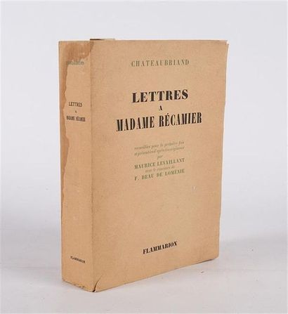 CHATEAUBRIAND - Lettres à Madame Récamier...