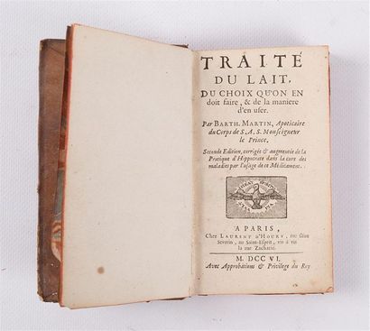 MARTIN Bartholomé - Traité du lait du choix...