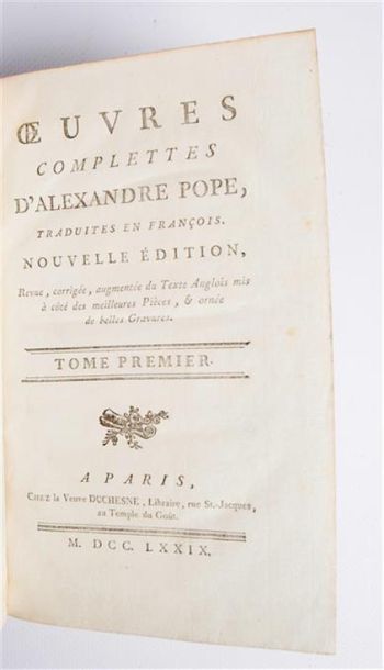 POPE Alexandre - oeuvres complètes - Paris...