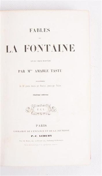 DE LA FONTAINE - Fables - Paris P.-C. Lehuby...