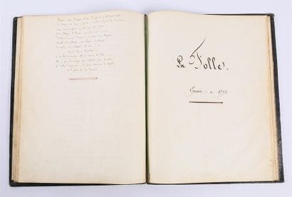 Manuscrit de poésies intitulé Souvenirs par...