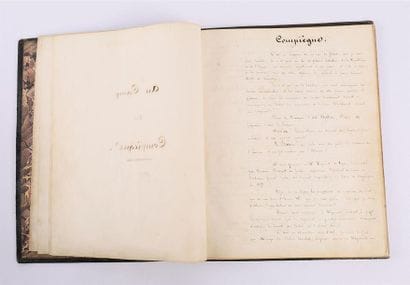 Manuscrit de poésies intitulé Souvenirs par...