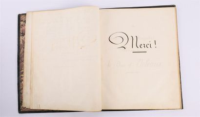 Manuscrit de poésies intitulé Souvenirs par...