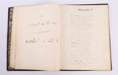 Manuscrit de poésies intitulé Souvenirs par...