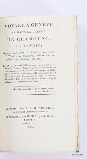 LESCHEVIN P.X. - Voyage à Génève et dans...