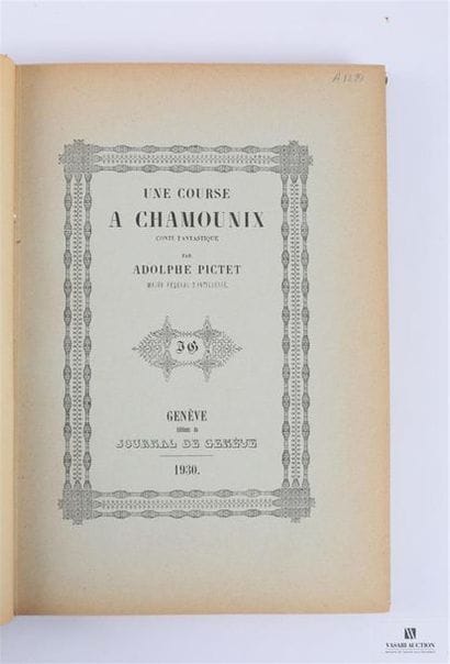 PICTET Adolphe - Une course à Chamonix -...