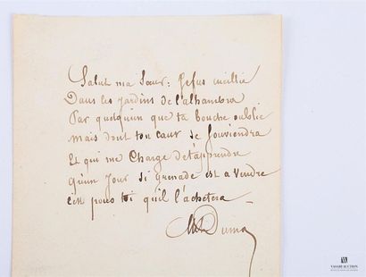 DUMAS Alexandre Père (1802-1870)
Autographe...