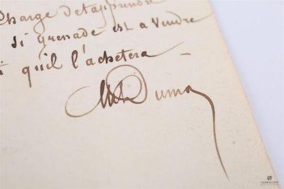 DUMAS Alexandre Père (1802-1870)
Autographe...