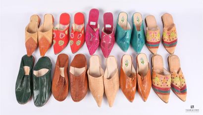 NORD AFRIQUE
Lot de dix paires de babouches...