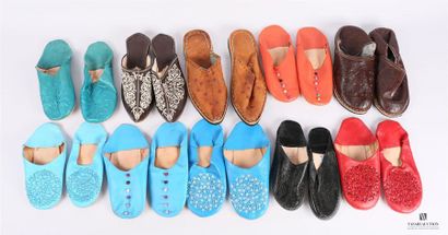 NORD AFRIQUE
Lot de dix paires de babouches...