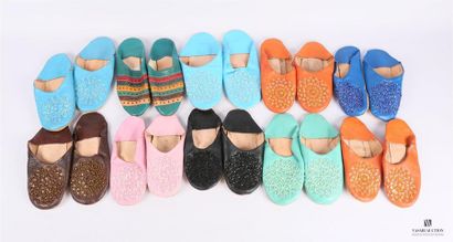 NORD AFRIQUE
Lot de dix paires de babouches...
