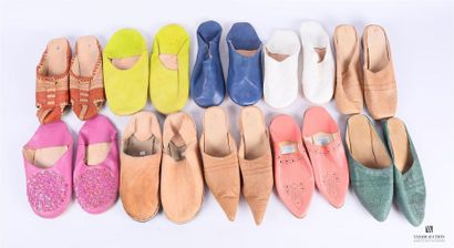 NORD AFRIQUE
Lot de dix paires de babouches...