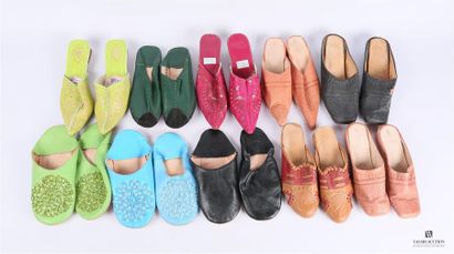 NORD AFRIQUE
Lot de dix paires de babouches...