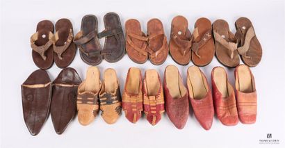 NORD AFRIQUE
Lot de cinq paires de babouches...