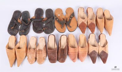 NORD AFRIQUE
Lot de sept paires de babouches...