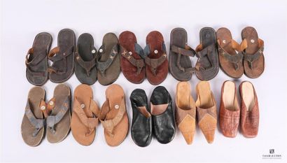 NORD AFRIQUE
Lot de trois paires de babouches...