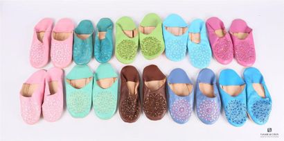 NORD AFRIQUE
Lot de dix paires de babouches...